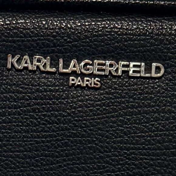 KARL LAGERFELD PARIS MAYBELLE CAMERA CROSSBODY BAG RAINBOW STRIPE STRAP CASUAL - Picture 2 of 16